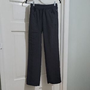 Cherokee Infinity Women's Black Low Rise Straight Leg Scrubs, Drawstring, Sz XS